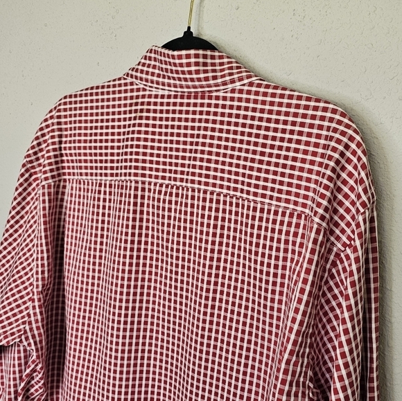 Robert Talbott Carmel Red White Plaid Button Down Long Sleeve Shirt Size L Large - Picture 8 of 12